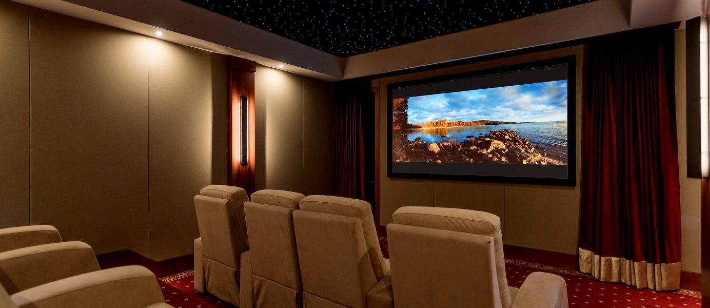 custom home theatre high end luxury Pure Image Vancouver Whistler Projector Screen
