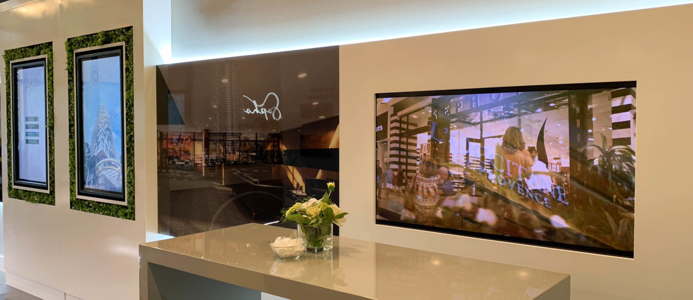 Video Wall real estate sales centre interactive touch screen solutions