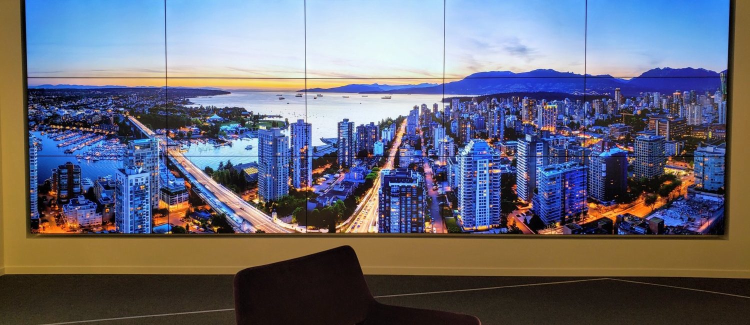 Video Wall real estate sales centre
