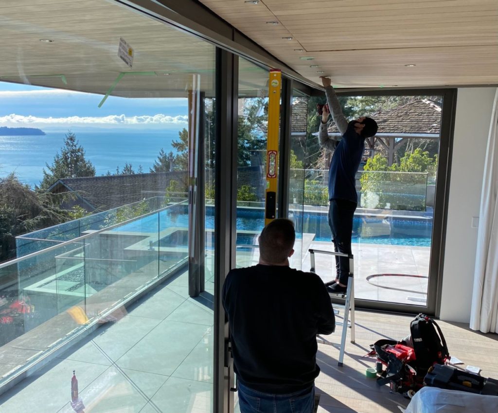 Lutron Motorized Roller Shades in West Vancouver