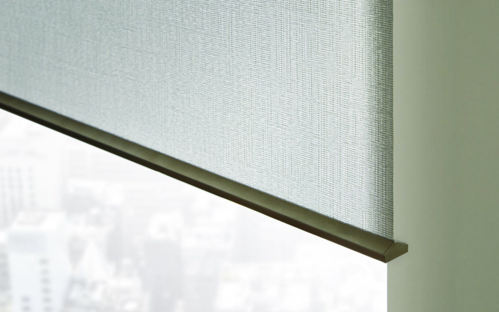 Lutron Palladiom shades showcasing their elegant hembar design for a premium automated shading solution