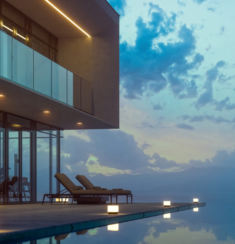 Beautiful pool in West Vancouver seamlessly controlled with Crestron Home integration for smart hom automation