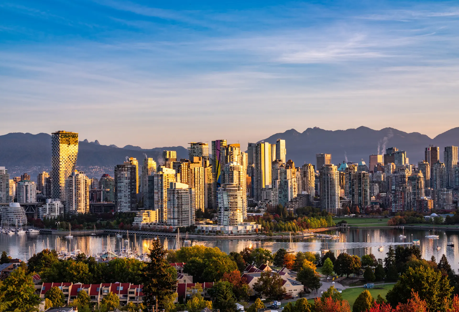 Downtown Vancouver skyline seen across the water