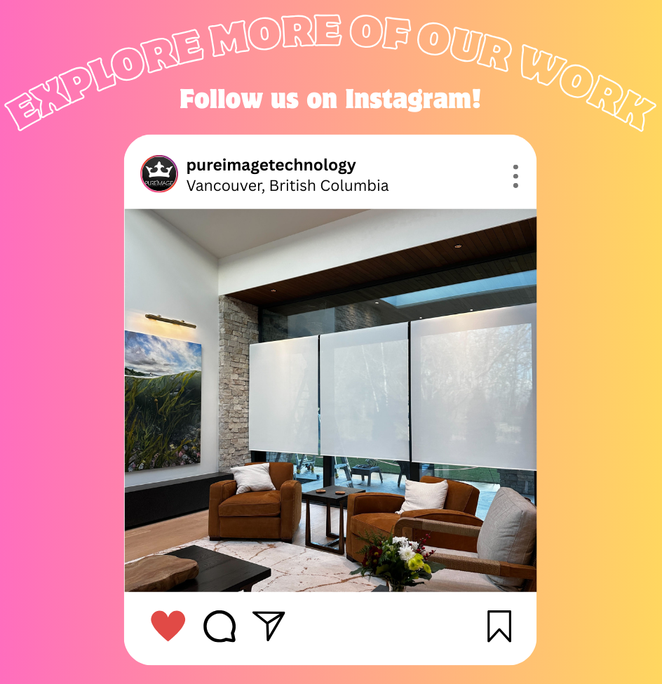 Pure Image Instagram – explore our latest home automation projects and contact us for more.