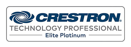 Crestron Technology Professional Elite Platinum certification badge awarded to Pure Image