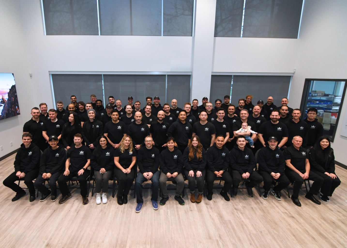The full Pure Image team of more than 60 designers, programmers, project managers and technicians gathered in the Vancouver office