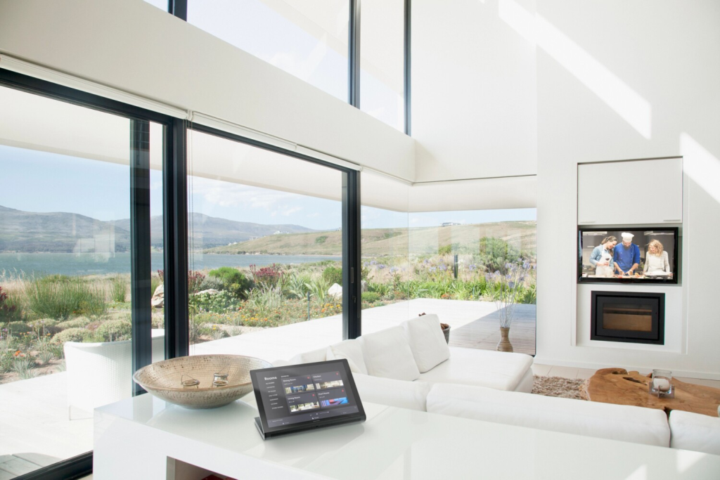 Crestron Home system in beautiful modern house in Victoria, Vancouver Island.